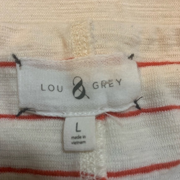 Lou & Grey orange striped summer top, size L - Picture 2 of 5